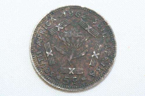 1962 SOUTH AFRICA 5c & 10c COIN!!! MINTED BEFORE THE SILVER COINS WE ALL KNOW. VERY COLLECTABLE!