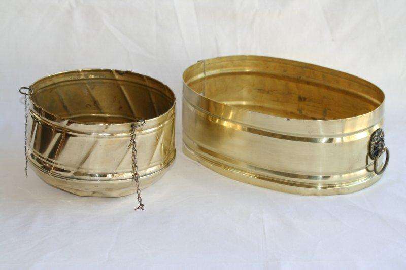 TWO BEAUTIFUL BRASS PLANTER'S!!! THEY ARE AWESOME...