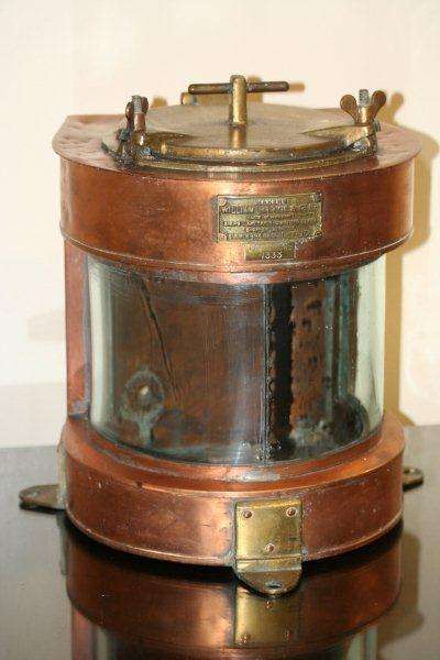 STUNNING ANTIQUE WILLIAM HARVIE BRASS & COPPER SHIP LIGHTS circa 1900!!! HIGHLY COLLECTABLE...