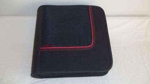STUNNING BLACK AND RED LOOK & LISTEN 208 CD's HOLDER IN GREAT CONDITION