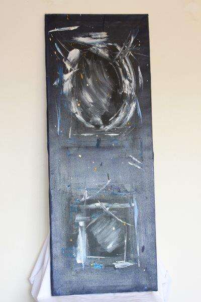 AWESOME LARGE ORIGINAL ABSTRACT OIL PAINTING ON CANVAS! VERY BEAUTIFUL AND SELLING FOR A BARGAIN