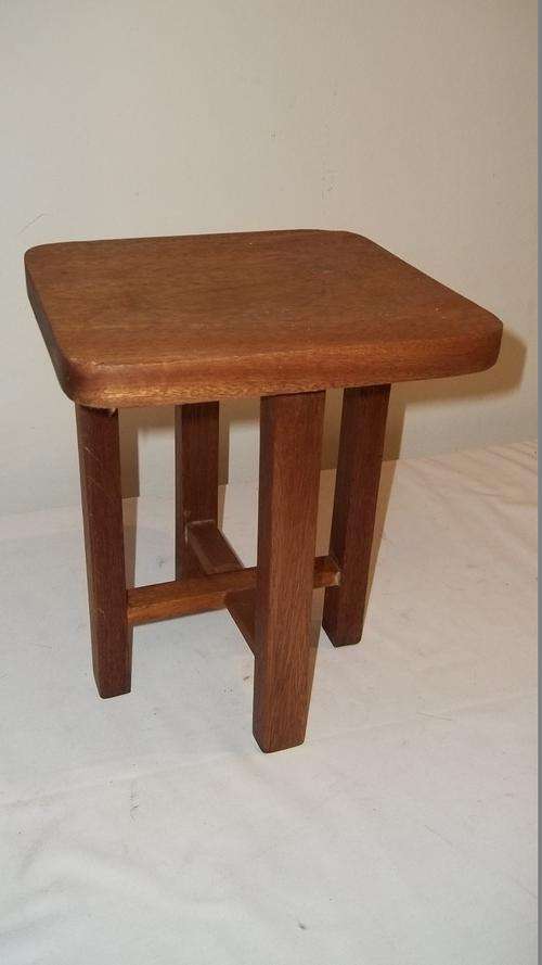 AN AMAZING SMALL SQUARE SOLID WOOD TABLE WHICH COULD DOUBLE UP AS A FOOTSTOOL