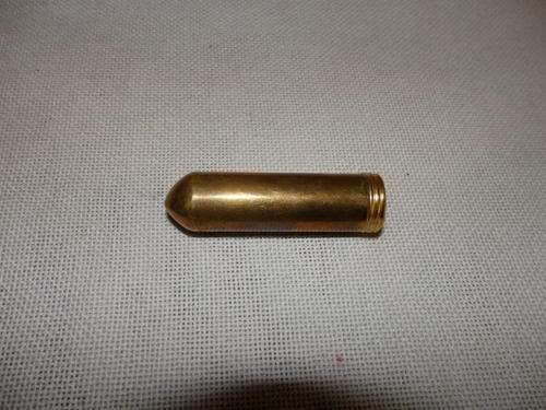 AN AMAZING AND VERY RARE VINTAGE "REVLON COSMETICS" BRASS BULLET STYLE LIPSTICK = QUITE UNUSUAL