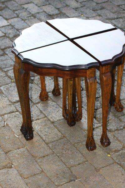 STUNNING VINTAGE BALL & CLAW 4 x CORNER TABLES IN GREAT CONDITION!!! THIS IS AWESOME FURNITURE...