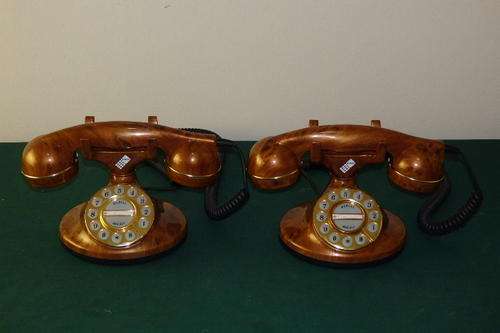 TWO AWESOME TELKOM "VINTAGE" TELEPHONES WITH TONE PUSH DIAL BUTTONS IN EXCELLENT CONDITION