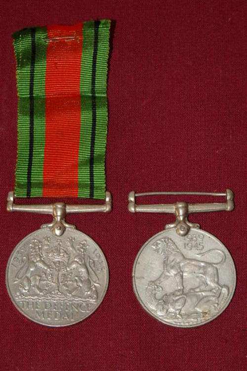 TWO FANTASTIC WORLD WAR TWO MEDALS INCLUDING A "THE DEFENCE MEDAL" AND A "BRITISH WAR MEDAL"