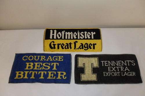 AN AWESOME COLLECTION OF THREE BAR TOWELS - IDEAL FOR GLASS DRYING TOWELS OR SPILLS OR EVEN DISPLAY