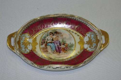 AN EXCEPTIONALLY RARE ANTIQUE (c1890) "ES PROV SAXE" OF SUHL, PRUSSIA (NOW GERMANY) PORCELAIN PLATE