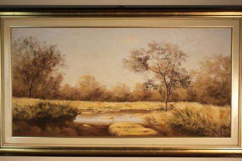 STUNNING VERY LARGE ORIGINAL THOMAS HACKING OIL PAINTING IN A STUNNING FRAME BEAUTIFUL COLLECTOR ART