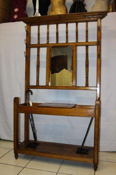 AN EXQUISITE LARGE ANTIQUE OAK 'TALL BOY' HAT & COAT STAND circa 1900!!! BEST EVER ON BOB FOR US!!!!