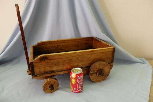 A FANTASTIC VINTAGE "RESTORED/RENOVATED" WOODEN TOY WAGON = A FABULOUS FIND