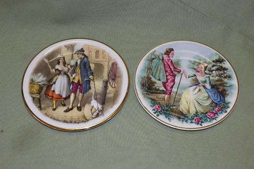 TWO FABULOUS VINTAGE PORCELAIN PIN PLATES INCLUDING A CRIES OF LONDON PLATE & A FRANK BUCKLEY PLATE