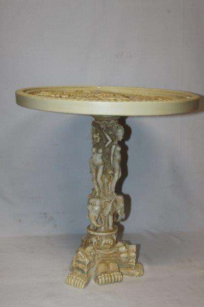 WOW!!! A GORGEOUS,  VERY DETAILED RESIN OCCASIONAL DISPLAY TABLE! EXQUISITE FURNITURE IN THE BOX!!!