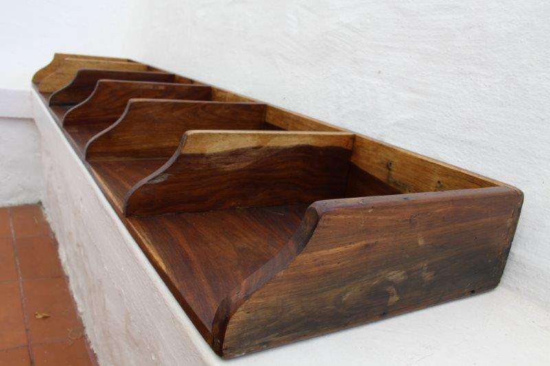 AN EXQUISITE VINTAGE EX-MILITARY SOLID BLACKWOOD FILING SORTER IN EXCELLENT CONDITION!!! AWESOME!!!