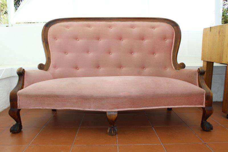 A MAGNIFICENT GORGEOUS CUSTOM MADE FECTERS SOLID BLACKWOOD VICTORIAN STYLE 2 SEATER HIGHBACK COUCH!