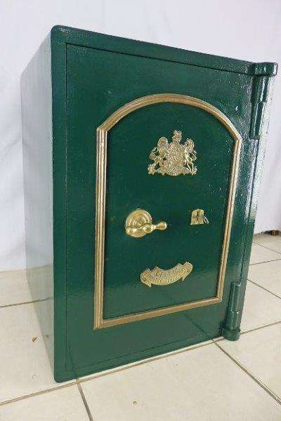 A MAGNIFICENT VINTAGE CELTIC FIRE PROOF SAFE WITH SOLID BRASS FITTINGS!!!