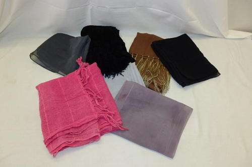 SEVEN AWESOME ASSORTED LADIES SCARVES IN ASSORTED STYLES AND COLOURS bid/scarf