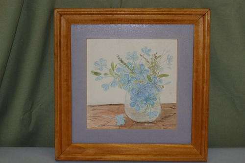A WONDERFUL FRAMED AND SIGNED ORIGINAL PHILIPPA WRIGHT WATERCOLOUR PAINTING OF A VASE OF FLOWERS