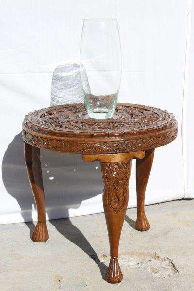 WOW! A MAGNIFICENT HAND CARVED VINTAGE COFFEE TABLE FROM NORTH INDIA WITH SPECTACULAR DETAIL! WOW!!!