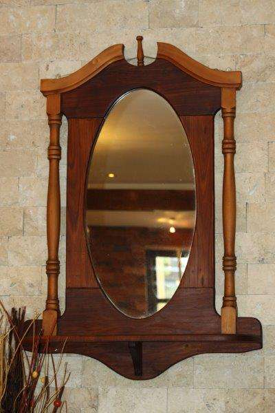 AN ABSOLUTELY MAGNIFICENT LARGE AFRICAN BLACKWOOD WALL HUNG MIRROR - EXQUISITE!!!