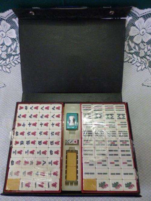 A UNIQUE SET OF THE CHINESE GAME MAHJONG IN THE ORIGINAL BOX. EXCITING NEW GAME NIGHTS!!!