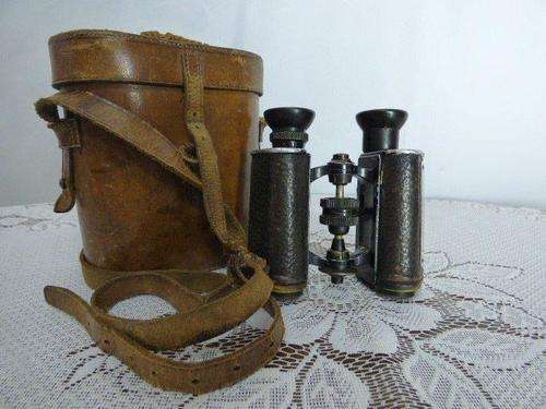 EXCEPTIONAL ANTIQUE C.P GOERZ OF BERLIN, TRIEDER ARMY BINOCULARS (c1908) IN THE ORIGINAL CASE! RARE!