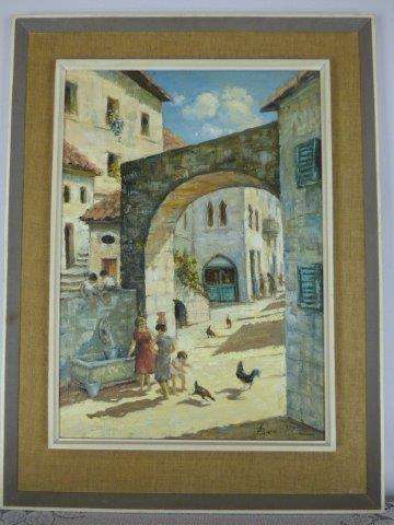 A MAGNIFICENT ORIGINAL OIL BY 19TH CENTURY ITALIAN ARTIST GINO BENELLI!! STUNNING!!