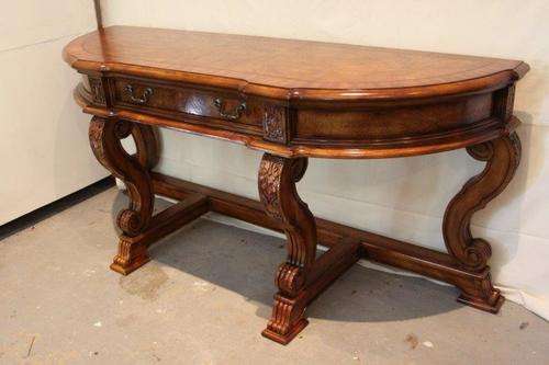 WOW! A BREATHTAKING BURR WALNUT VICTORIAN STYLE SIDE SERVER w EXQUISITE CARVED DETAIL! MAGNIFICENT!!