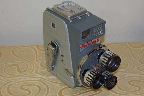 A FANTASTIC (WORKING) VINTAGE "MANSFIELD HOLIDAY II" 8mm MOVIE RECORDER IN ITS ORIGINAL BOX