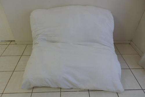 AN AWESOME SOFT FUTON WITH A SOLIDLY BUILT PINE BASE - A COUCH AND BED IN ONE; PERFECT EMERGENCY BED