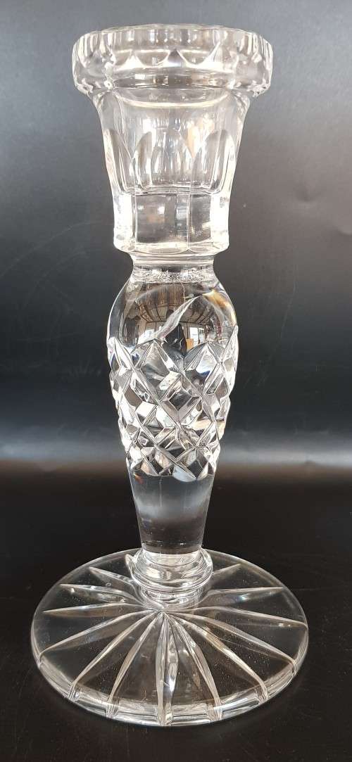 A beautiful pair of single Crystal candle holders