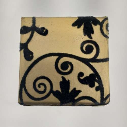 A lovely collection of 7x gold lidded boxes with black velvet brocade pattern detailing