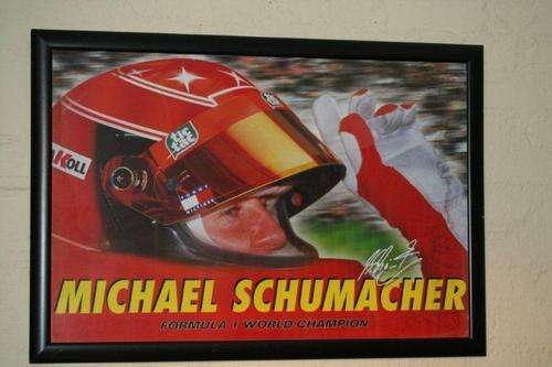 MICHAEL SCHUMACHER POSTER IN FRAME