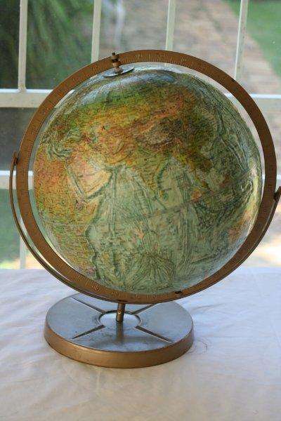 A VERY OLD WORLD OCEAN GLOBE!!!