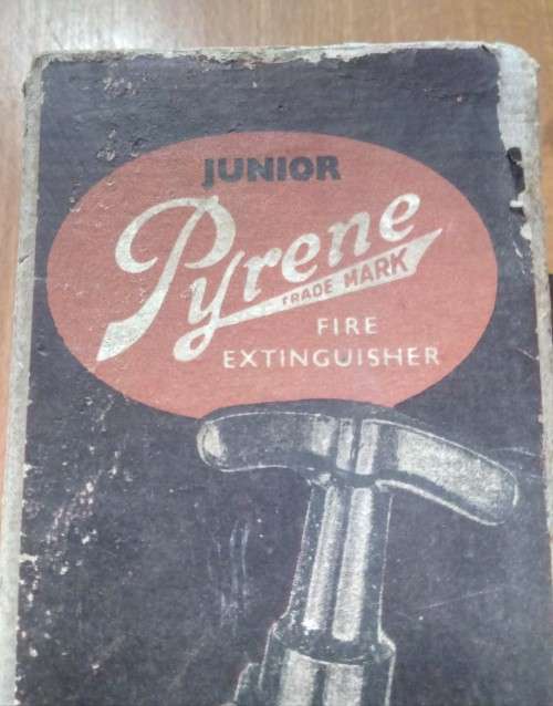 Pyrene Brass Fire Extinguisher NEW UNUSED IN BOX 1967