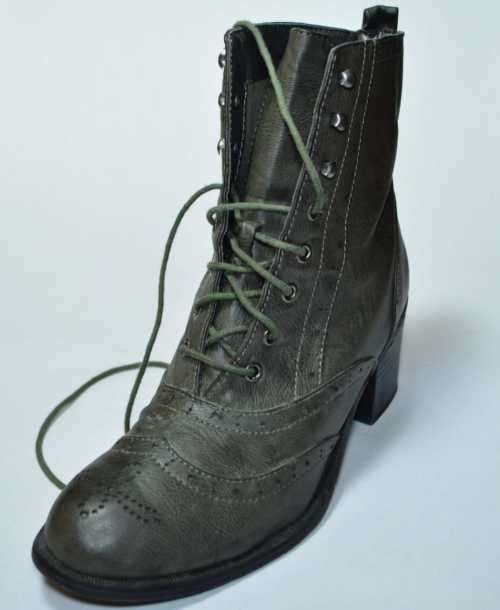 Victorian style low heel boot