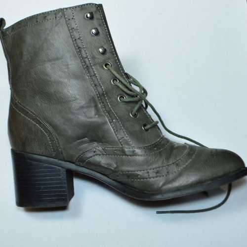 Victorian style low heel boot