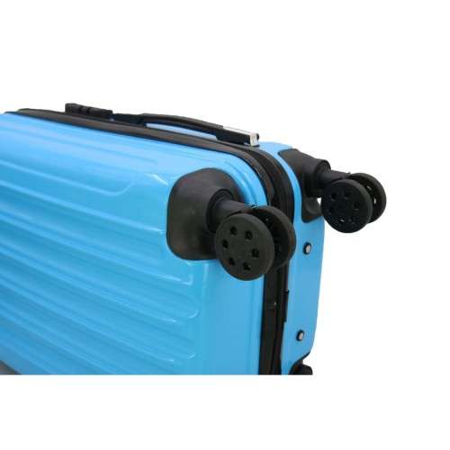 SALE           5 Piece ABS+PC Hard Luggage Bag Set with Trolley Blue