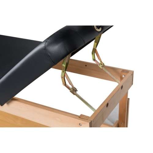 Stationary Adjustable Spa Treatment Therapy Massage Table Bed - Black