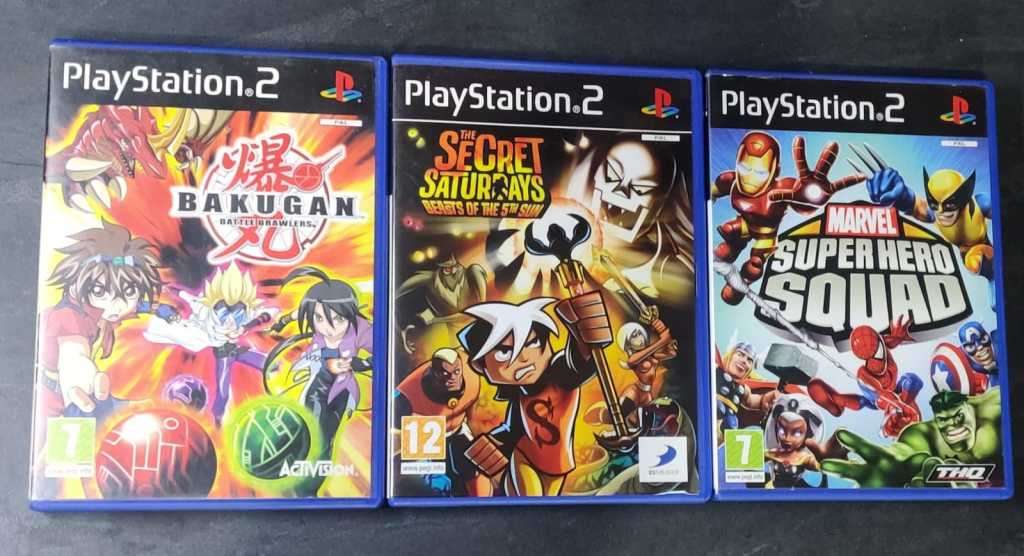 Three PS2 Anime/Cartoon games bundle