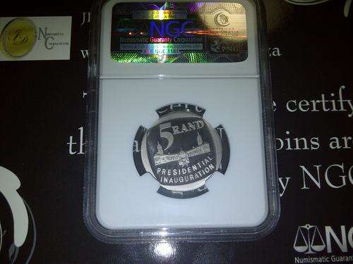 1994 Nelson Mandela Presidential Inauguration R5  PF69 NGC *** Almost Perfect *** CHEAPEST on BOB!!!