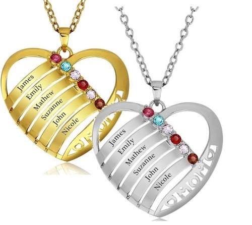 Spoil Mom with Sterling Silver Personalized MOM Necklaces