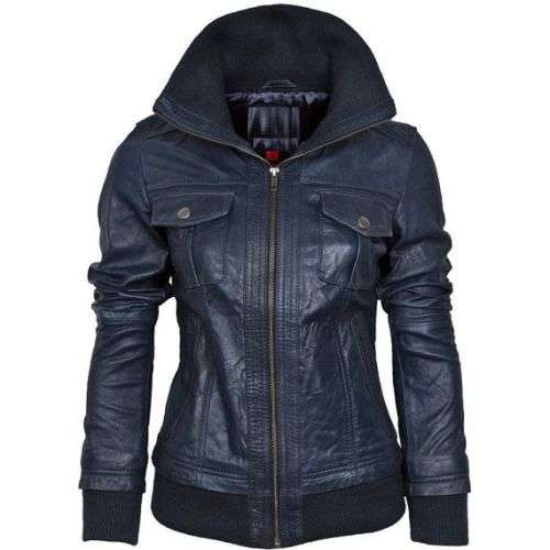 Ladies PU leather jackets in Black, Tan, Green, Red and Blue