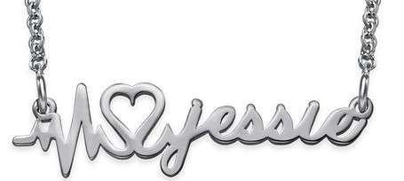 {Sterling Silver} Personalized Nameplate Necklace or bracelet