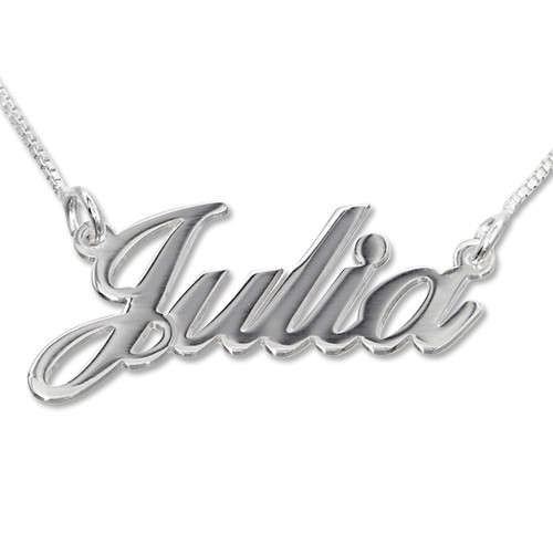 {Sterling Silver} Personalized Nameplate Necklace or bracelet