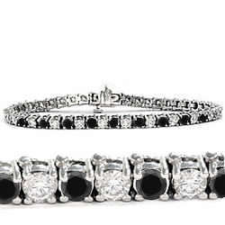 Stunning Black & White Tennis Bracelet {Solid Sterling Silver Guaranteed}