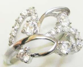 925 Silver Ring with Simulated