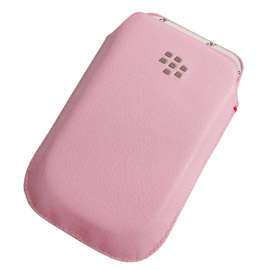 PINK BLACKBERRY LEATHER POUCH - FOR 8520/ 9300/ 9700/ 9780