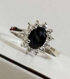 Royal Black Sapphire Ring