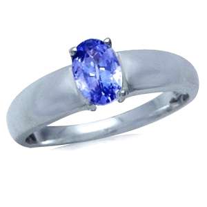 {*DEAL R1 START!} 0.49CT GENUINE TANZANITE SOLITAIRE RING  {SOLID STERLING SILVER}